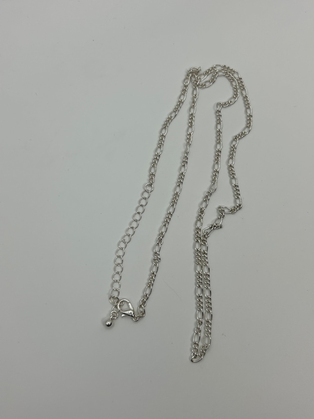 Silver-Tone Chain Necklace Twisted Oval Links Unbranded - Picture 3 of 7